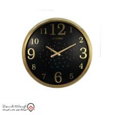 ساعت دیواری آرتمیس مدل2000 گلد صفحه مشکی