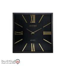 ساعت دیواری آرتمیس مدل 2026 مشکی صفحه مشکی و اعداد گلد
