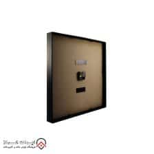 iranjahaz Artemis wall clock model 2026 Black Black Dial Gold numbers 6