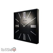 iranjahaz Artemis wall clock model 2026 Black Black Dial and Silver numbers 3