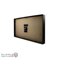 iranjahaz Artemis wall clock model 2027 Black Black Dial Gold numbers 5