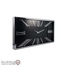 iranjahaz Artemis wall clock model 2027 Silver Black Dial 3