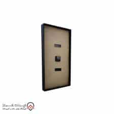 iranjahaz Artemis wall clock model 2028 Black Black Dial and Gold numbers 5