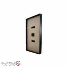 iranjahaz Artemis wall clock model 2028 Black Black Dial and Gold numbers 6