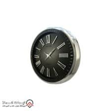 iranjahaz Artemis wall clock model 2036 Silver Black Dial 2