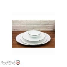 سرویس غذاخوری آرکوپال نیلوفری لب نقره ای