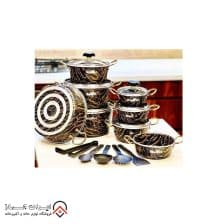 سرویس قابلمه گرانیتی 21 پارچه ماموت مدل ماربل